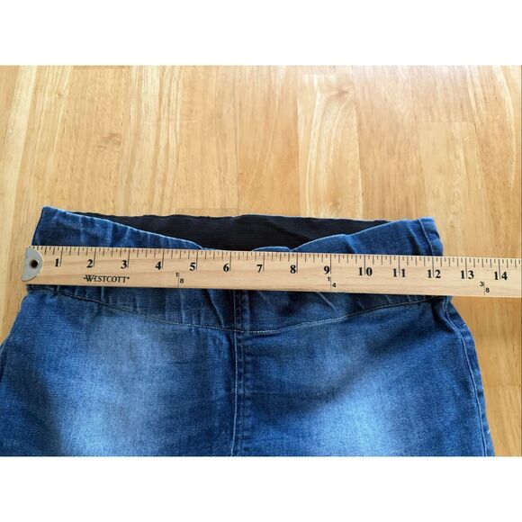 Judith March Boho Flare Jeans M – Fringe Hem Bell Bottom Denim with Aztec Back P - Picture 7 of 12